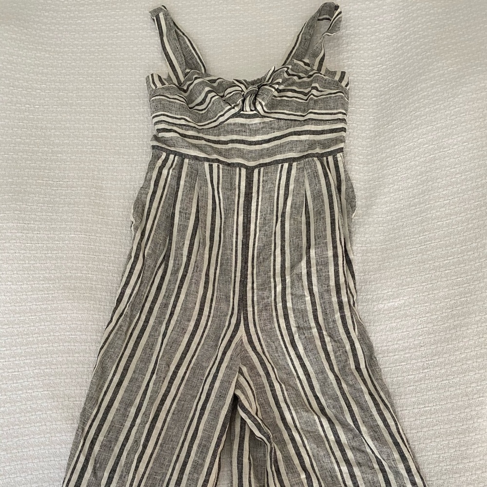Abound Black & White Stripe Jumpsuit